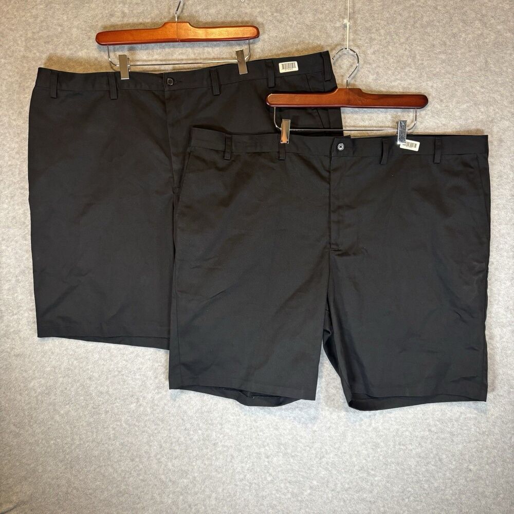 Edwards Turf Tested Mens Shorts Size 48 Black Flat Front Golf Work Uniform Lot 2